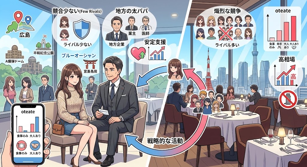 地方都市におけるお手当の相場事情