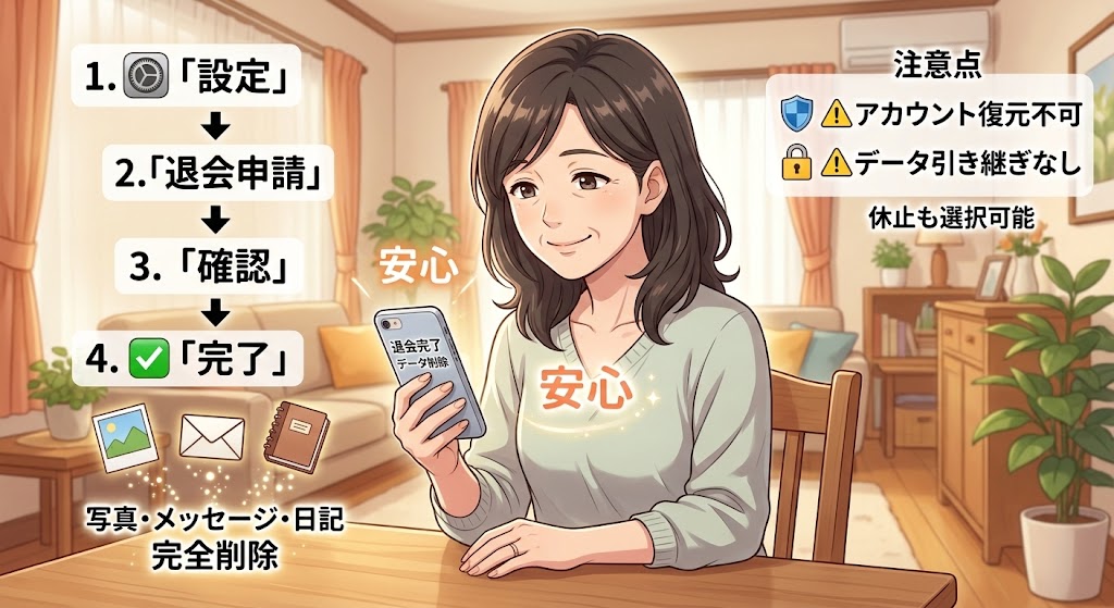 安心できる退会手続きとデータ管理