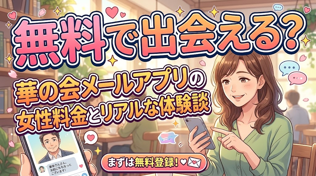 無料で出会える？華の会メールアプリの女性料金とリアルな体験談