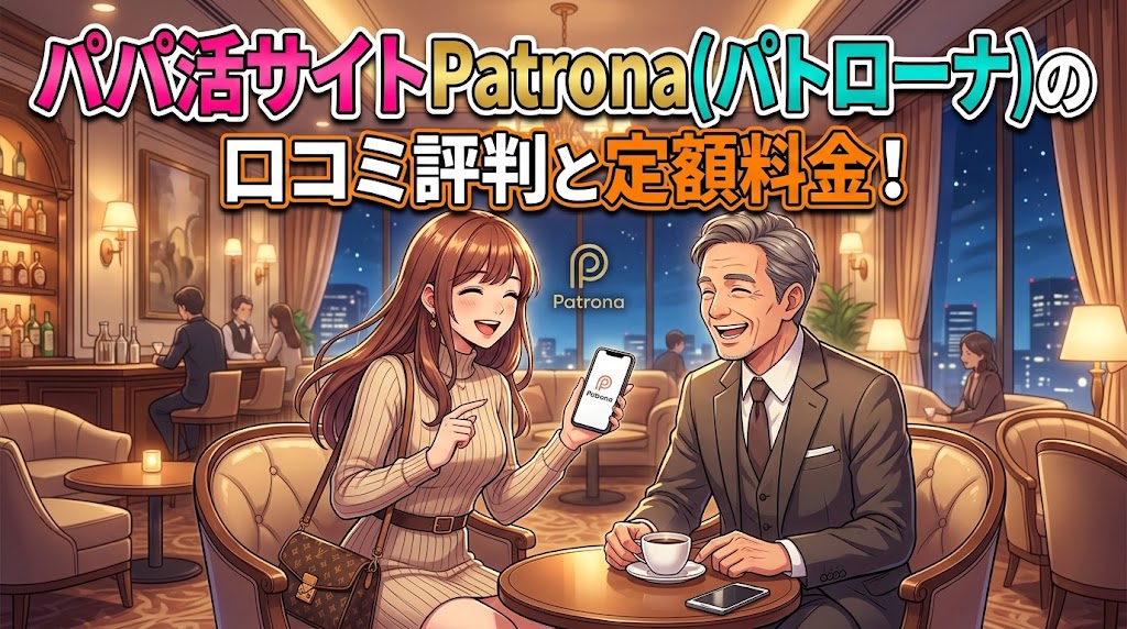 パパ活サイトPatrona(パトローナ)の口コミ評判と定額料金！